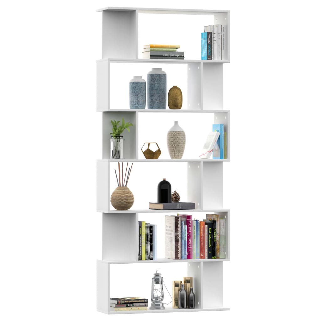 Book Cabinet/Room Divider White Chipboard - 80×24×192cm