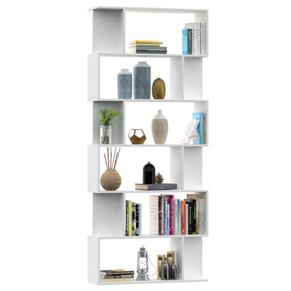 Book Cabinet/Room Divider White Chipboard - 80×24×192cm