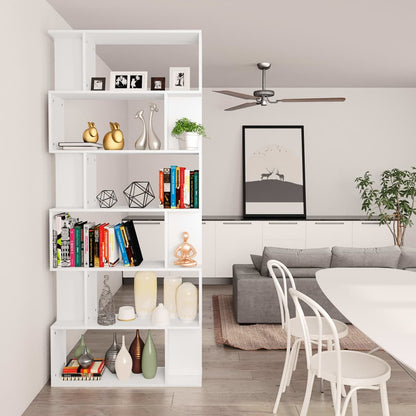 Book Cabinet/Room Divider White Chipboard - 80×24×192cm