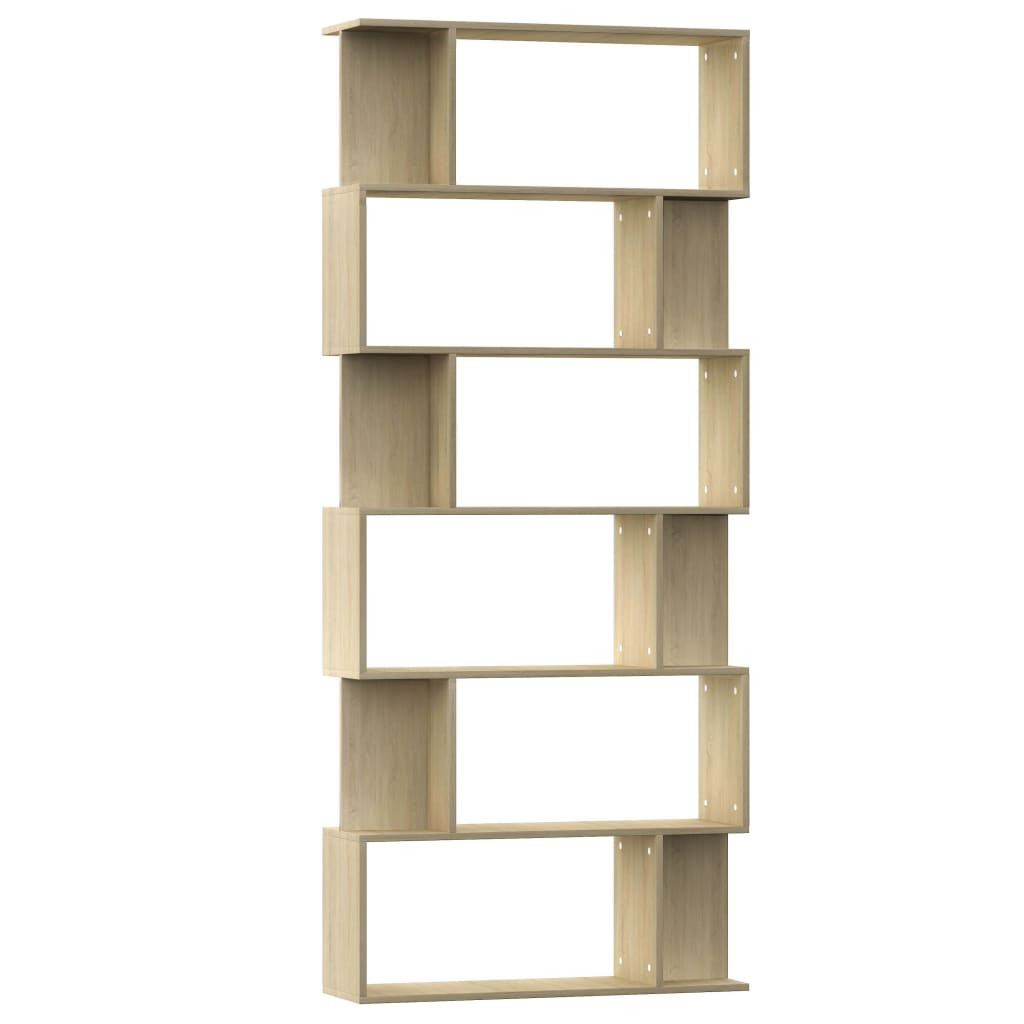 Book Cabinet/Room Divider Sonoma Oak Chipboard - 80×24×192cm
