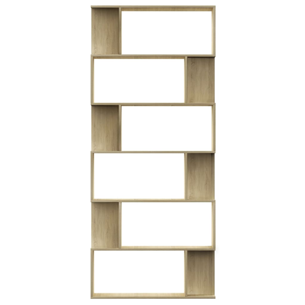 Book Cabinet/Room Divider Sonoma Oak Chipboard - 80×24×192cm