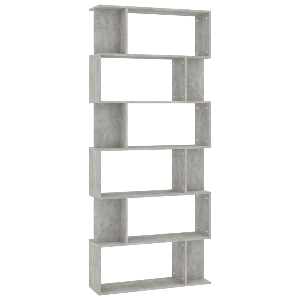 Book Cabinet/Room Divider Concrete Grey Chipboard - 80×24×192cm