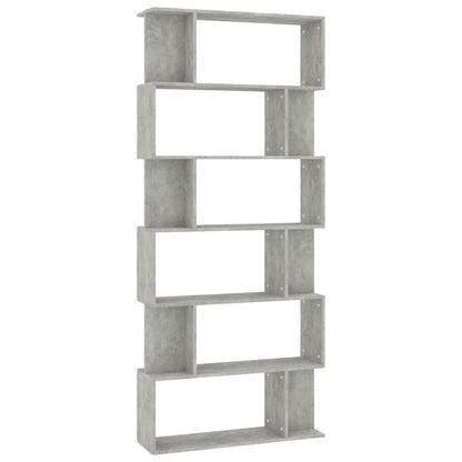 Book Cabinet/Room Divider Concrete Grey Chipboard - 80×24×192cm