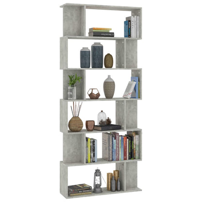 Book Cabinet/Room Divider Concrete Grey Chipboard - 80×24×192cm