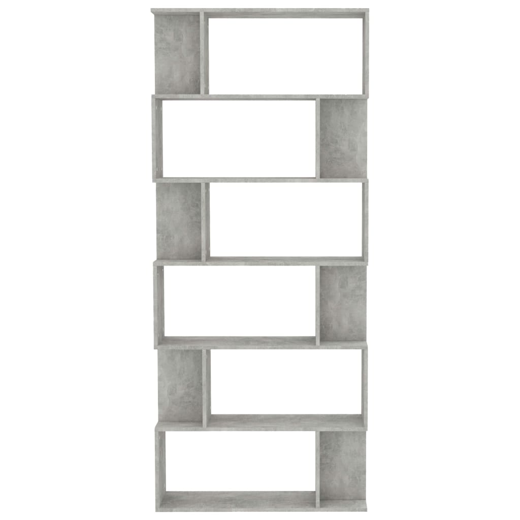 Book Cabinet/Room Divider Concrete Grey Chipboard - 80×24×192cm