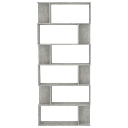 Book Cabinet/Room Divider Concrete Grey Chipboard - 80×24×192cm