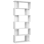 Book Cabinet/Room  Divider High Gloss White Chipboard