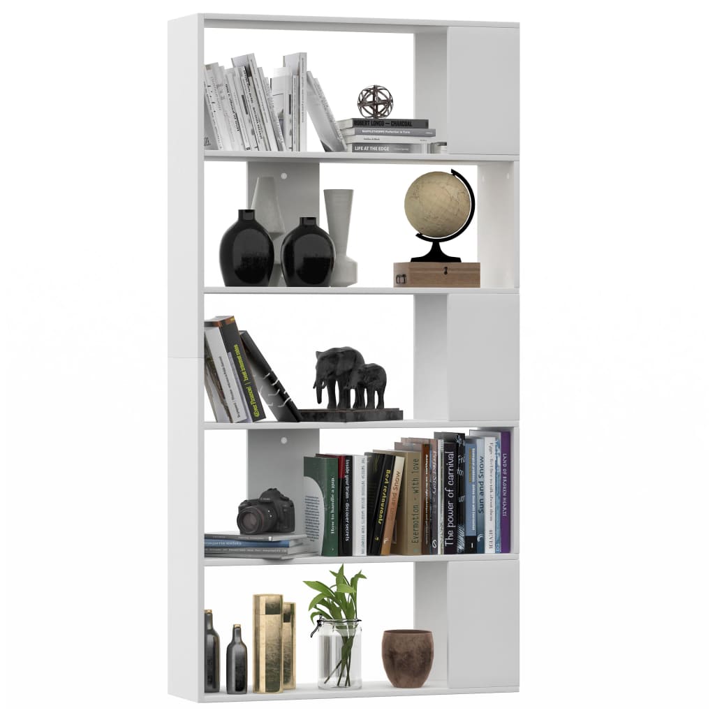 Book Cabinet/Room Divider White Chipboard - 80×24×159cm