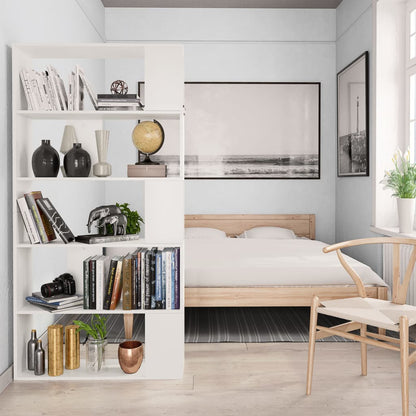 Book Cabinet/Room Divider White Chipboard - 80×24×159cm