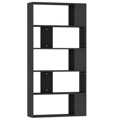 Book Cabinet/Room Divider Black Chipboard - 80×24×159cm