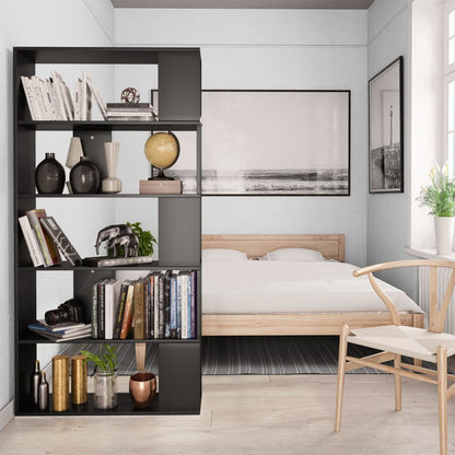Book Cabinet/Room Divider Black Chipboard - 80×24×159cm