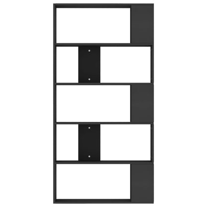 Book Cabinet/Room Divider Black Chipboard - 80×24×159cm