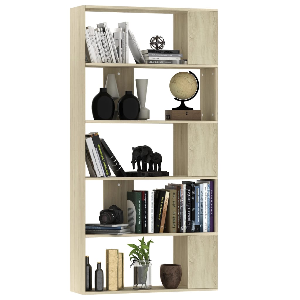 Book Cabinet/Room Divider Sonoma Oak Chipboard - 80×24×159cm