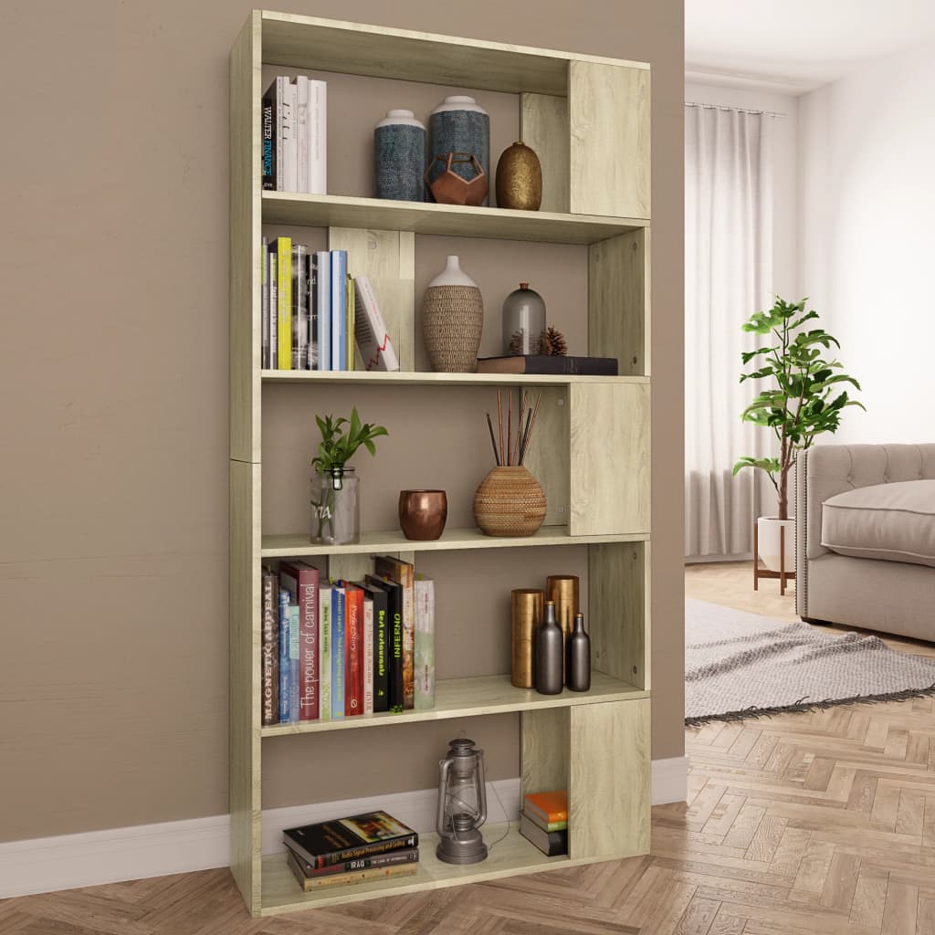 Book Cabinet/Room Divider Sonoma Oak Chipboard - 80×24×159cm