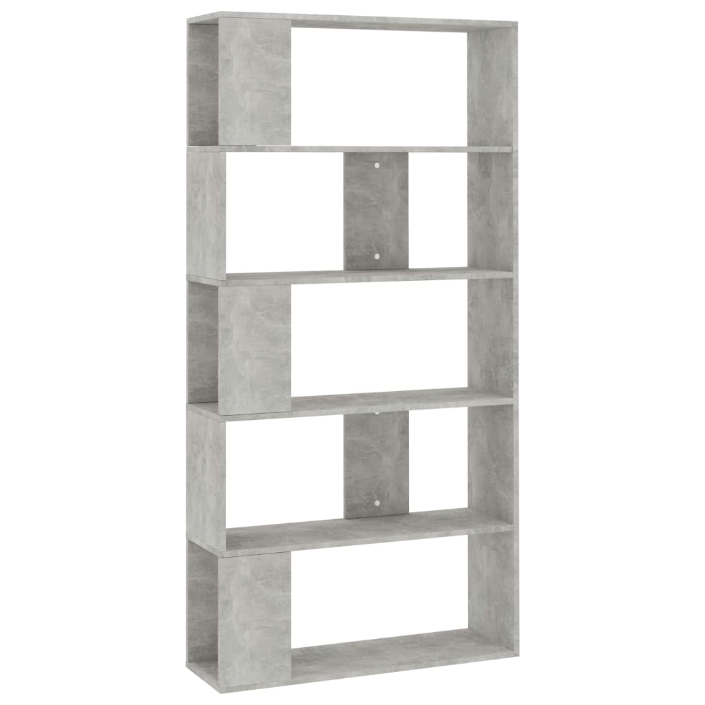 Book Cabinet/Room Divider Concrete Grey Chipboard - 80×24×159cm