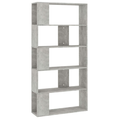 Book Cabinet/Room Divider Concrete Grey Chipboard - 80×24×159cm