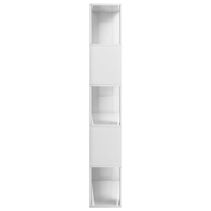 Book Cabinet/Room Divider High Gloss White Chipboard - 80×24×159cm