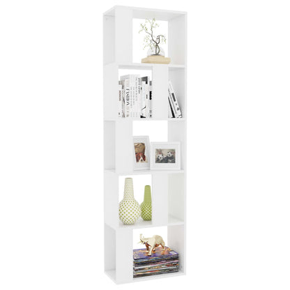 Book Cabinet/Room Divider White Chipboard - 45×24×159cm