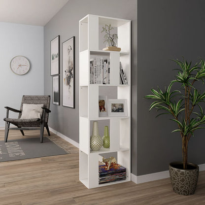 Book Cabinet/Room Divider White Chipboard - 45×24×159cm