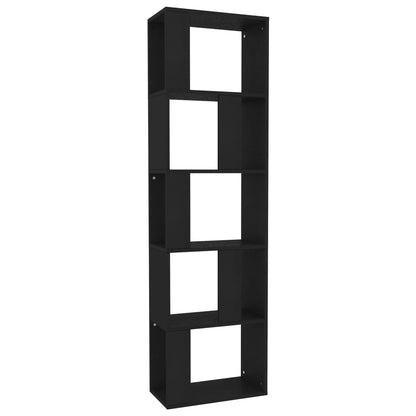 Book Cabinet/Room Divider Black Chipboard - 45×24×159cm