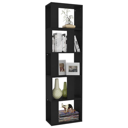 Book Cabinet/Room Divider Black Chipboard - 45×24×159cm