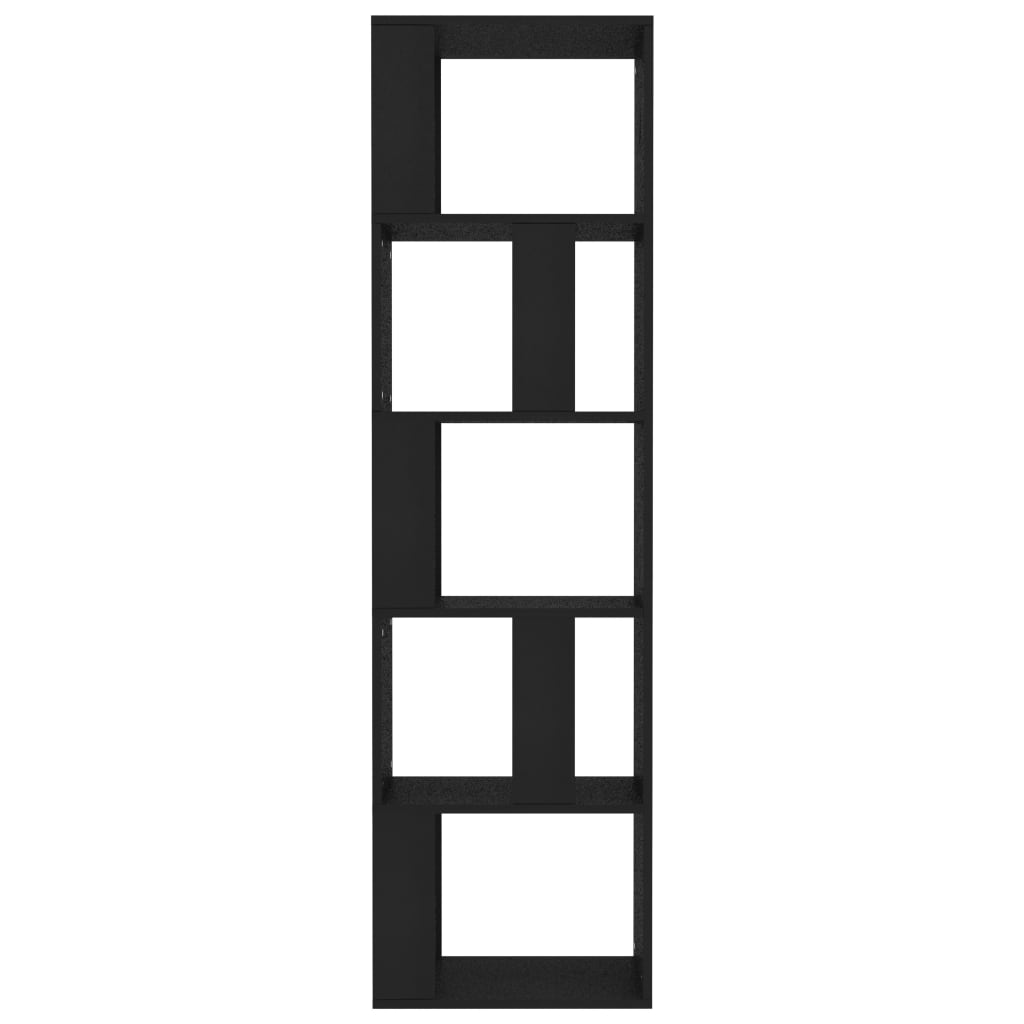 Book Cabinet/Room Divider Black Chipboard - 45×24×159cm