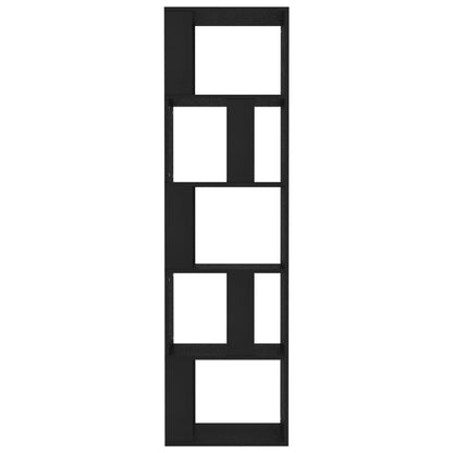 Book Cabinet/Room Divider Black Chipboard - 45×24×159cm