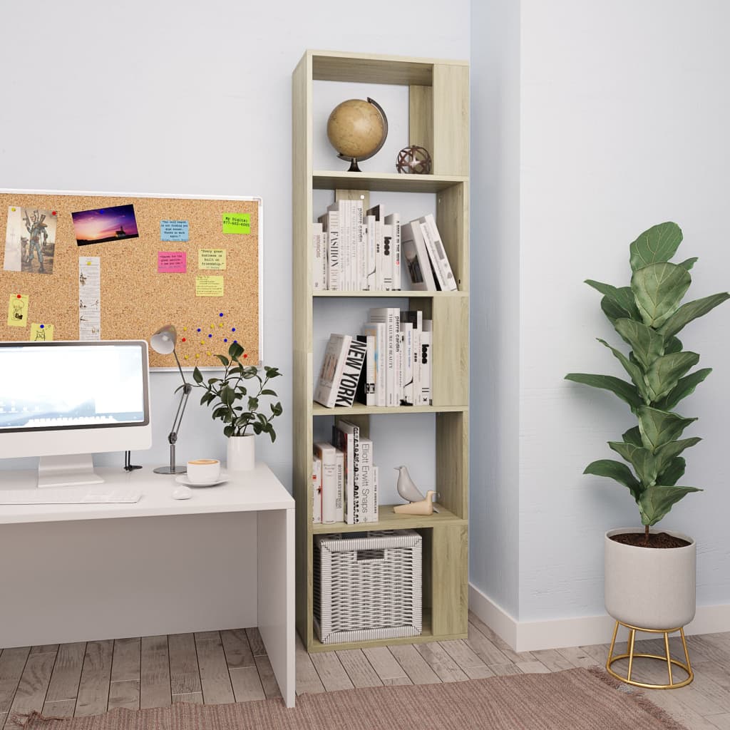 Book Cabinet/Room Divider Sonoma Oak Chipboard - 45×24×159cm