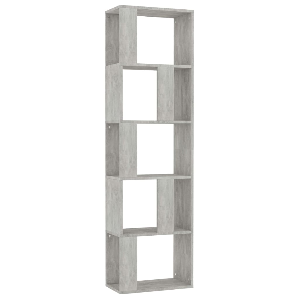 Book Cabinet/Room Divider Concrete Grey Chipboard - 45×24×159cm