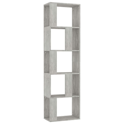 Book Cabinet/Room Divider Concrete Grey Chipboard - 45×24×159cm