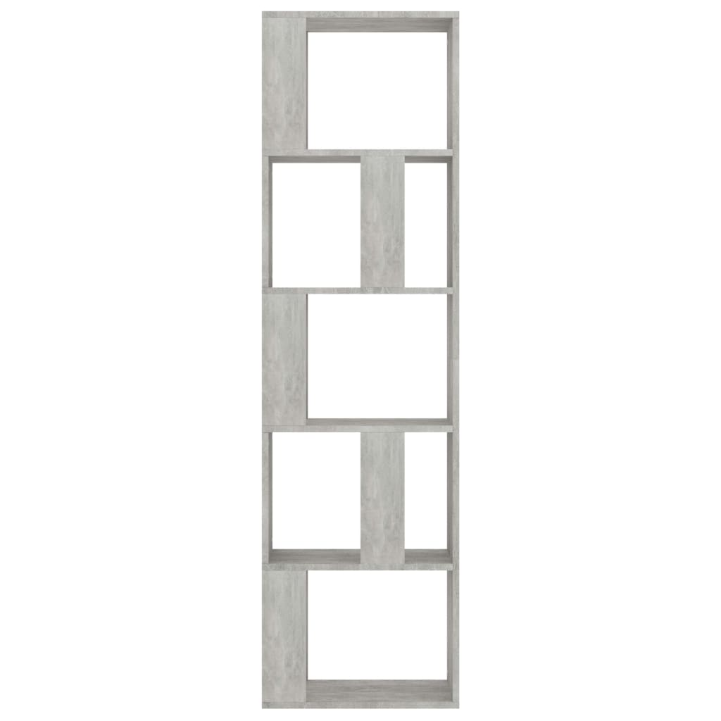 Book Cabinet/Room Divider Concrete Grey Chipboard - 45×24×159cm