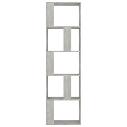 Book Cabinet/Room Divider Concrete Grey Chipboard - 45×24×159cm