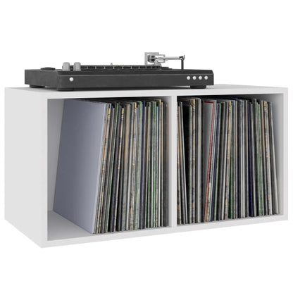 Vinyl Storage Box White Chipboard