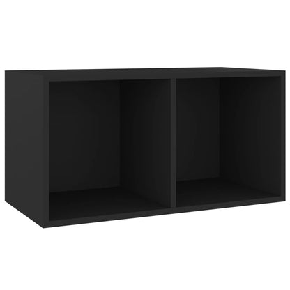 Vinyl Storage Box Black Chipboard