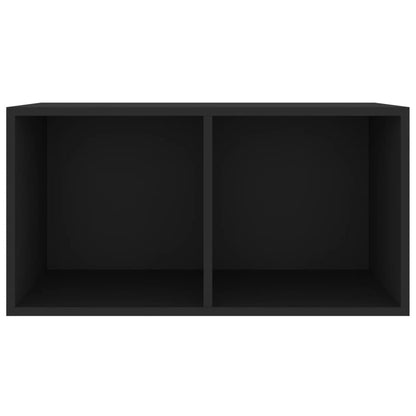 Vinyl Storage Box Black Chipboard