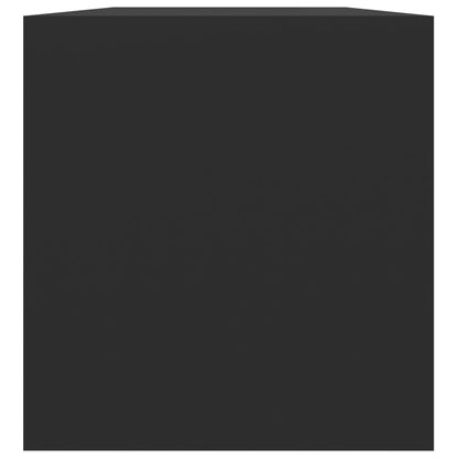 Vinyl Storage Box Black Chipboard