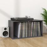 Vinyl Storage Box Grey Chipboard