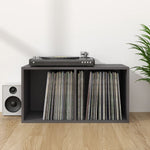 Vinyl Storage Box Grey Chipboard