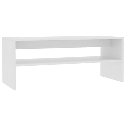 Coffee Table White Chipboard - 100×40×40cm