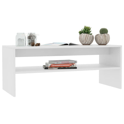 Coffee Table White Chipboard - 100×40×40cm