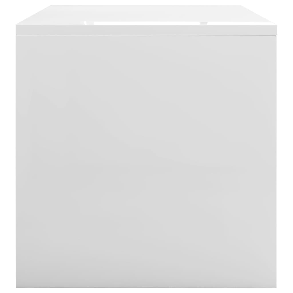 Coffee Table High Gloss White Chipboard - 100×40×40cm