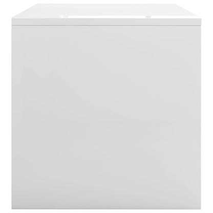 Coffee Table High Gloss White Chipboard - 100×40×40cm