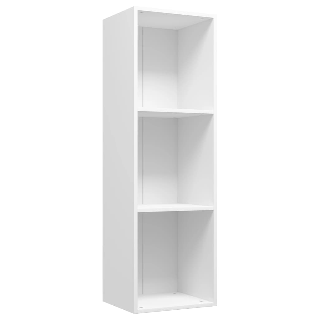 Book Cabinet/TV Cabinet White Chipboard - 36×30×114cm
