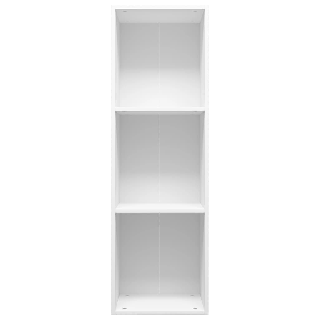 Book Cabinet/TV Cabinet White Chipboard - 36×30×114cm