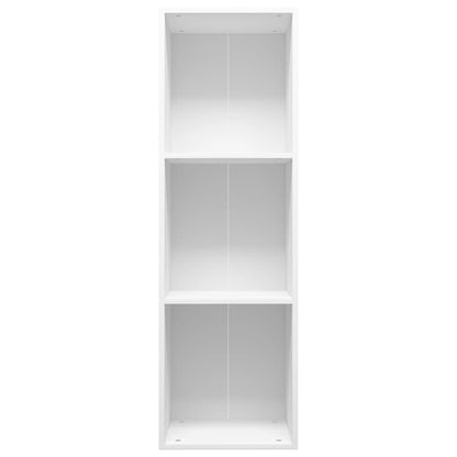Book Cabinet/TV Cabinet White Chipboard - 36×30×114cm
