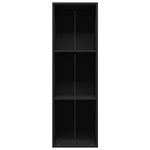 Book Cabinet/TV Cabinet Black Chipboard