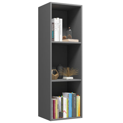 Book Cabinet/TV Cabinet Grey Chipboard - 36×30×114cm