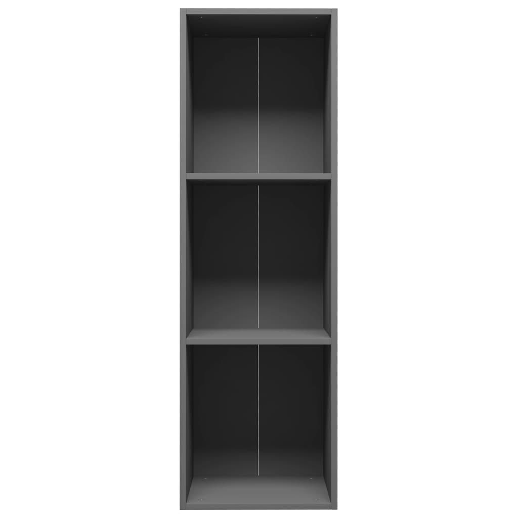 Book Cabinet/TV Cabinet Grey Chipboard - 36×30×114cm