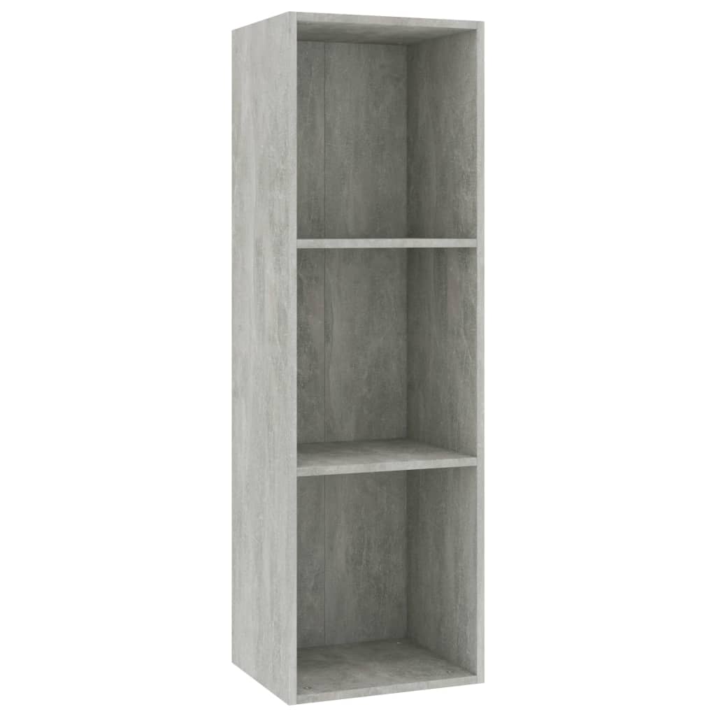 Book Cabinet/TV Cabinet Concrete Grey Chipboard - 36×30×114cm