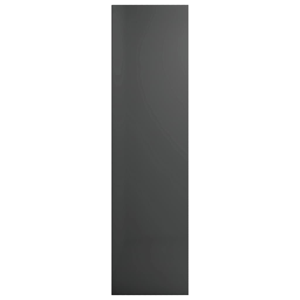Book Cabinet/TV Cabinet High Gloss Grey Chipboard - 36×30×114cm
